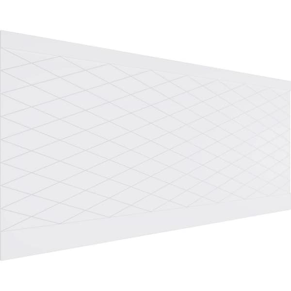Ekena Millwork 44 in. H x 94-1/2 in. W 28.92 sq. ft. Linked Diamond PVC Wainscot Paneling Kit