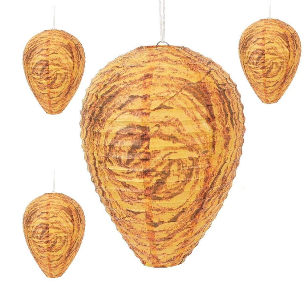 Paper Wasp Nest Trap Decoy Hanging Wasp Nest Stay Away from Wasps Hornets 4-Pack price history on PriceWatchPro