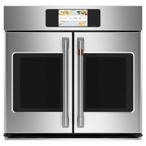 Cafe 30 in. Smart Single Electric French-Door Wall Oven with Convection Self-Cleaning in Stainless Steel