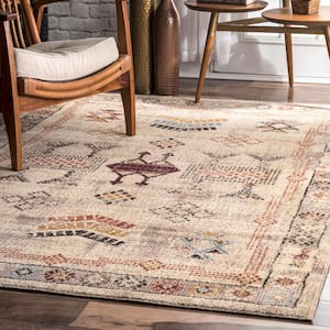 Edith Transitional Tribal Beige 7 ft. x 9 ft. Area Rug