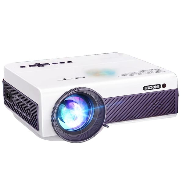1920 x 1080 4K Full HD 5G WiFi Bluetooth Portable Projector with 11000 Lumens, Screen & Compatible HDMI, USB, VGA, AV