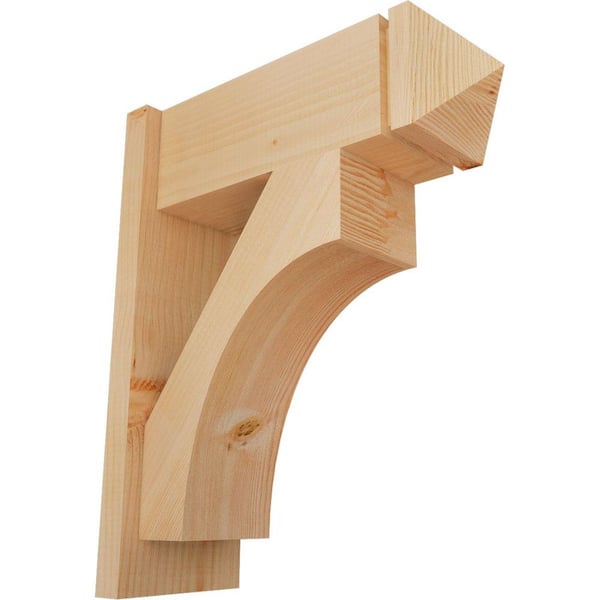 Ekena Millwork 8 in. x 24 in. x 20 in. Douglas Fir Westlake Arts and Crafts Smooth Outlooker