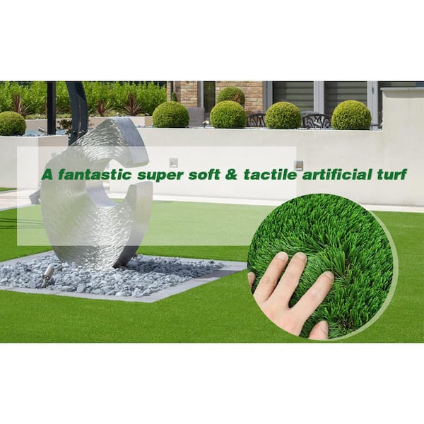 LITA Premium Landscape 9 ft. W x Cut to Length Green Artificial Grass Turf