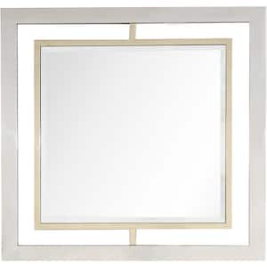 32 in. W x 32 in. H Glass Gold Decorative Mirror