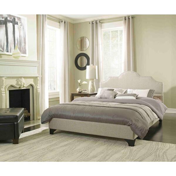 Rest Rite Antioch Taupe Queen Upholstered Bed