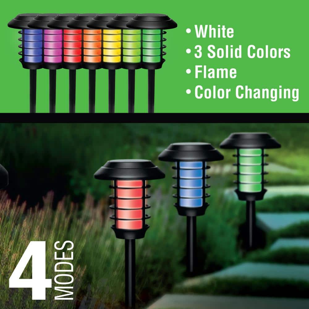 Bell+Howell Color Changing LED Solar Pathway Lights 4-Pack