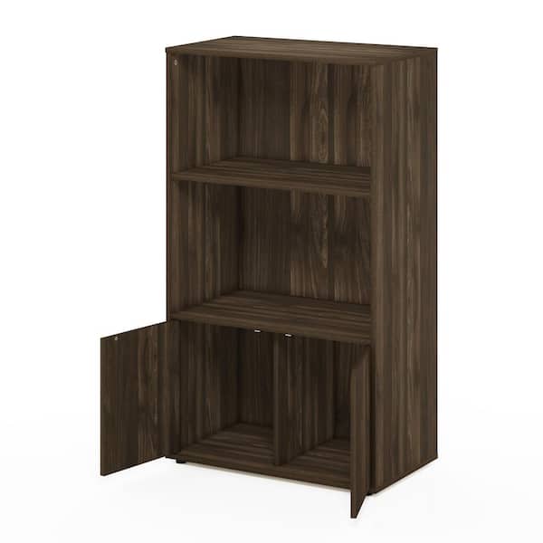 Furinno 48 in.JAYA Columbia Walnut Kitchen Storage Shelf with