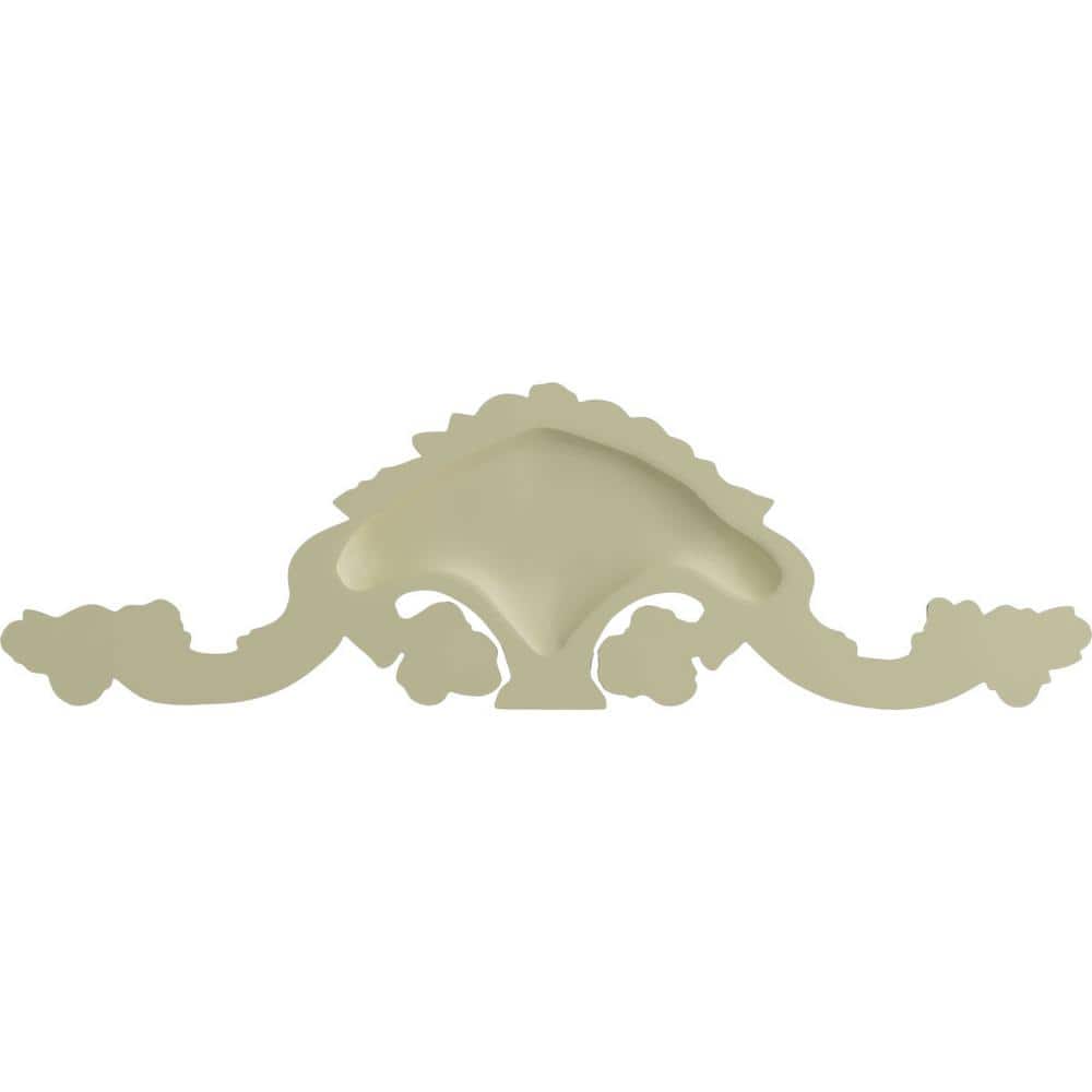 Primed White Urethane Flower Basket Scroll Onlay
