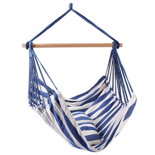 2.8 ft. Portable Hanging Hammock Chair in Blue