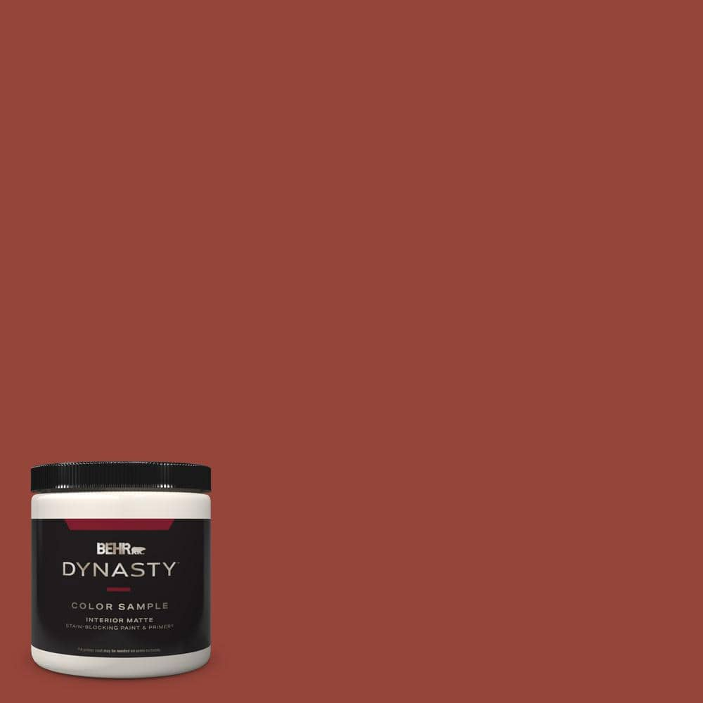 BEHR DYNASTY 8 oz. #PPU2-17 Morocco Red Matte Stain-Blocking Interior ...