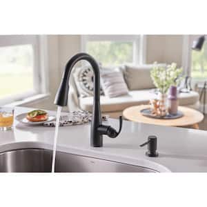 Essie Single-Handle Pull-Down Sprayer Kitchen Faucet with Reflex and Power Clean in Matte Black