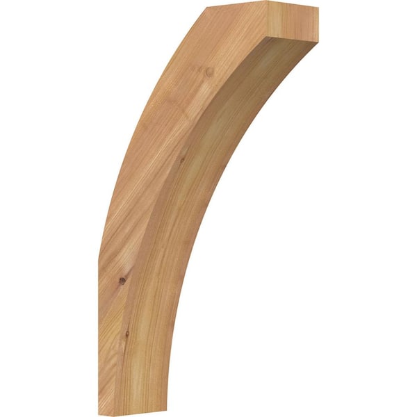 Ekena Millwork 3 1/2"W x 10"D x 18"H Thorton Smooth Knee Brace, Western Red Cedar