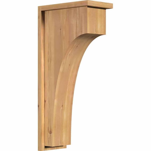 Ekena Millwork 7-1/2 in. x 14 in. x 30 in. Huntington Smooth Corbel with Backplate