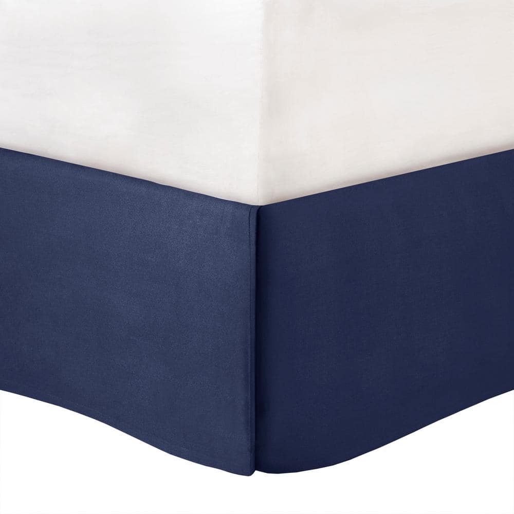 Navy and Taupe Plaid Twin Microfiber Bed in a Bag Set
