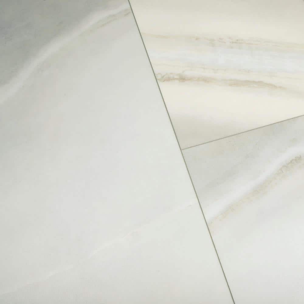 Silver Mink Marble 16'' x 16'' Waterproof Vinyl Tile Flooring