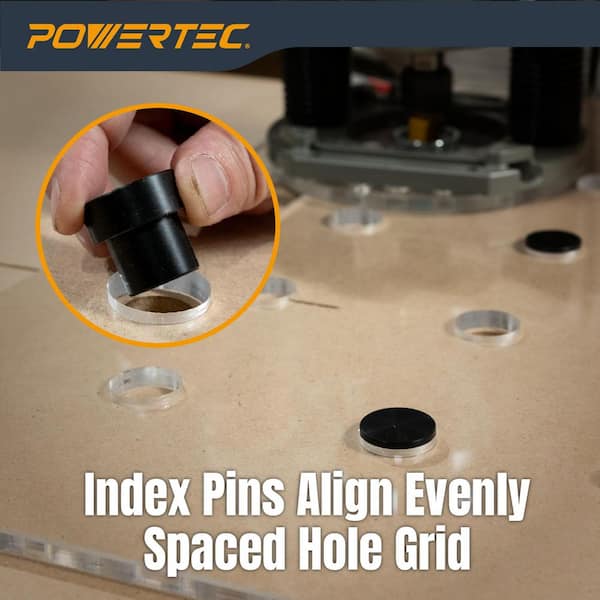 POWERTEC MFT Worktop Jig-Router Template for 3/4 in. Dog Holes