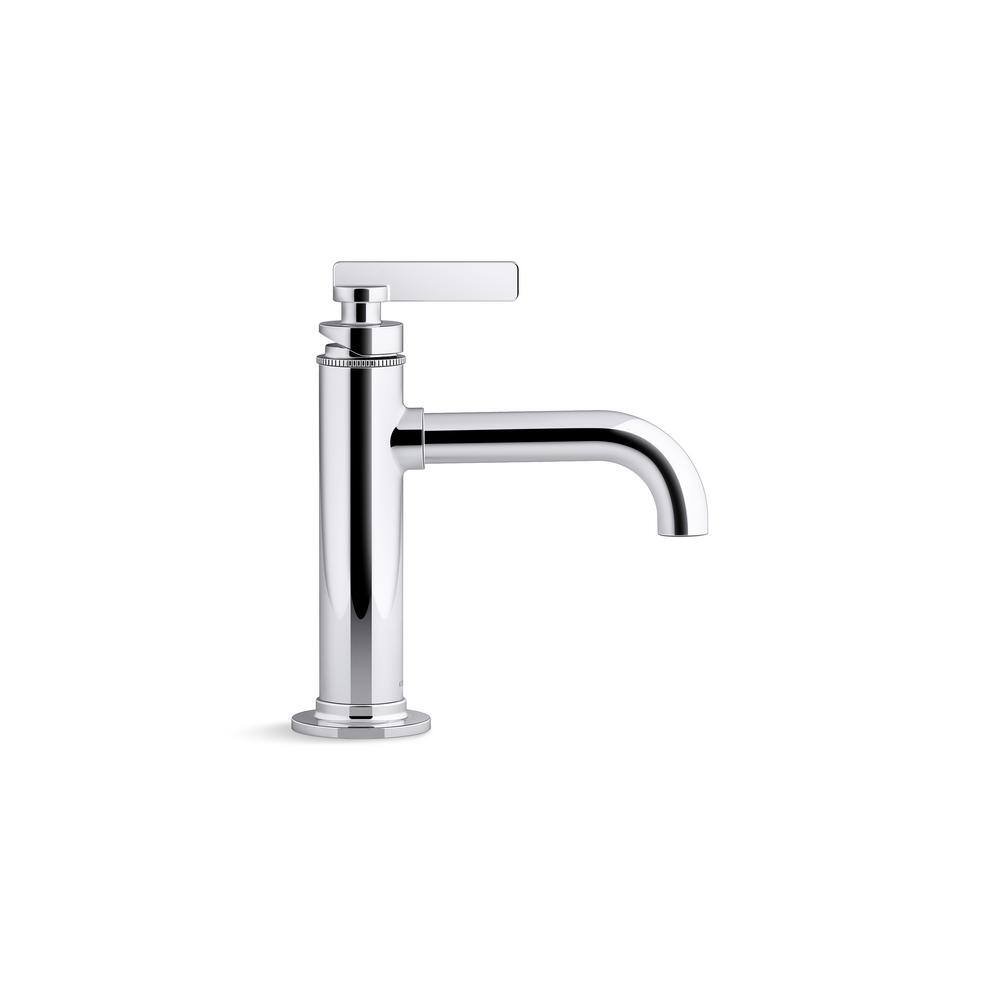 Polished Chrome Single-Handle Bathroom Sink Faucet