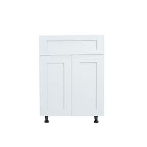 Everest 24 in. W x 21 in. D x 34.50 in. H Ready to Assemble Shaker Bath Cabinet in White