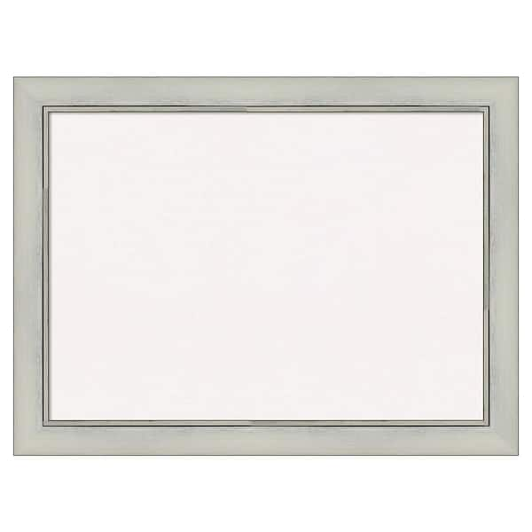 Amanti Art Flair Silver Patina White Corkboard 32 in. x 24 in. Bulletin ...