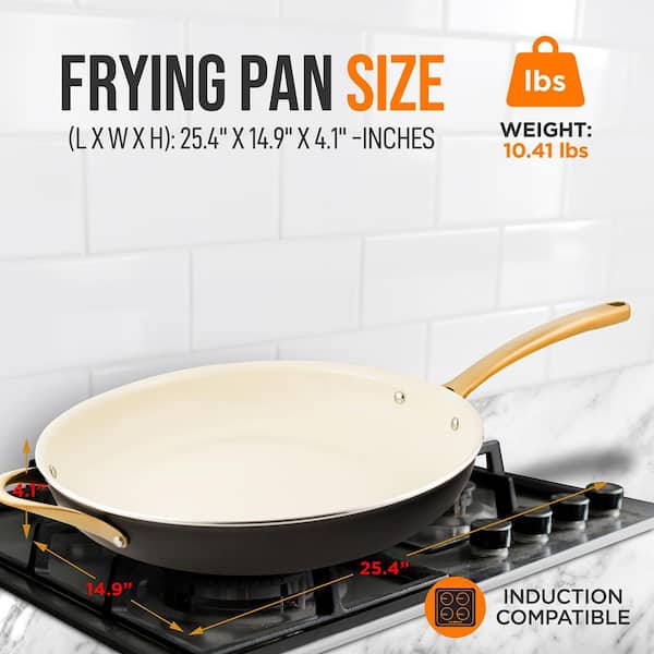 Choice 10 Aluminum Non-Stick Fry Pan with Purple Allergen-Free Silicone  Handle