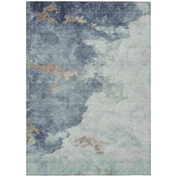 Chantille Machine Washable Indoor/Outdoor Abstract ACN2108 Seafoam 10 ft. x 14 ft. Area Rug