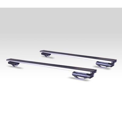 165 lbs. Capacity 53 in. Locking Aluminum Roof Bars for Vehicles with Raised Factory Rood Rails