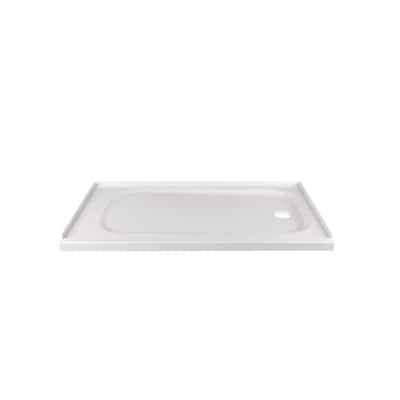 Passage 60 x 32 Alcove Shower Pan Base with Right Drain in White