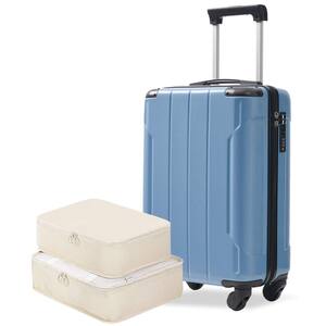 LIVACA 2-Piece Blue-Gray Lightweight ABS Plastic Hardshell Carry