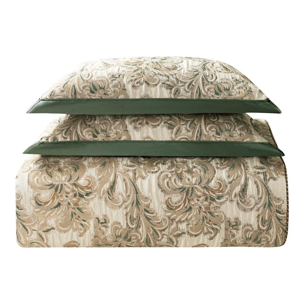 Anora 6-Piece Brass/Jade Queen Comforter Set