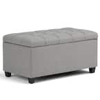 Simpli Home Sienna 34 in. Wide Transitional Rectangle Storage Ottoman ...