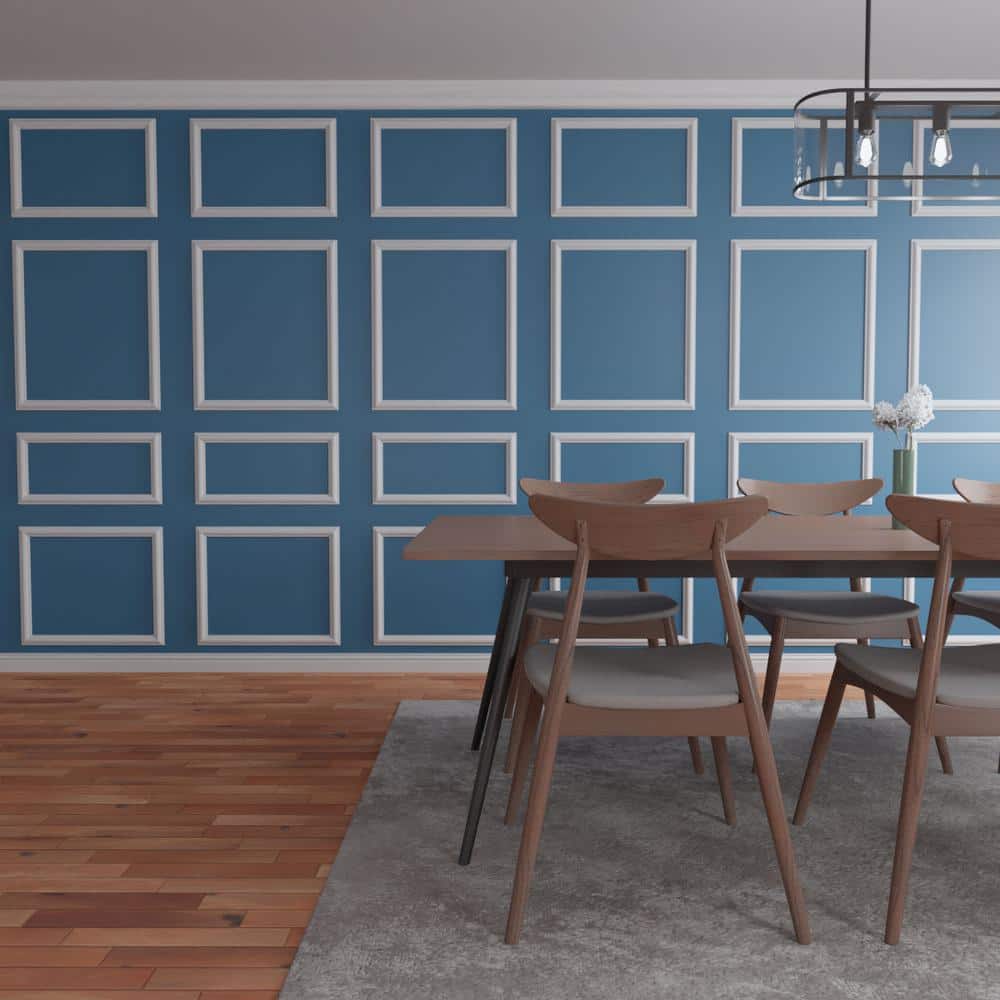 Adjustable White Polyurethane Full Wall Wainscot Paneling Kit