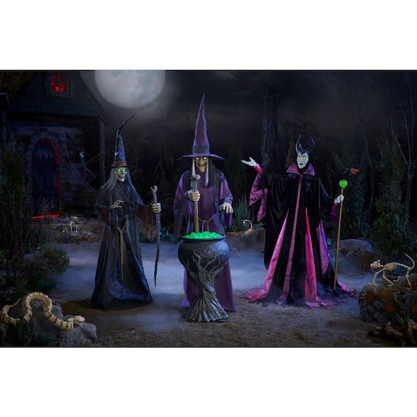Home Accents Holiday 8 FT Wicked Woods Animated LED Brewing Witch