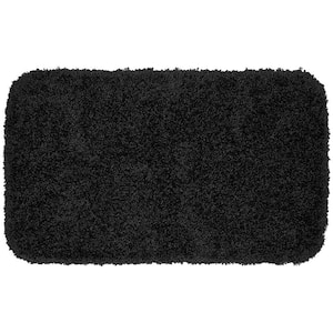 Serendipity Black 24 in. x 40 in. Washable Bathroom Accent Rug