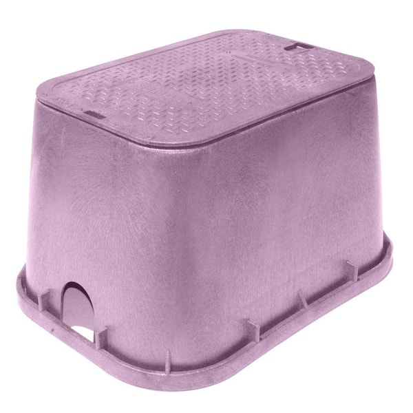 NDS Pro Series 13 in. x 20 in. Jumbo Valve Box and Cover - Reclaimed Water