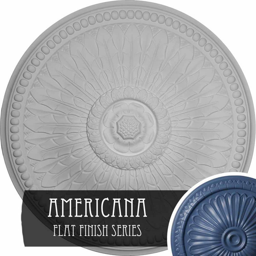 "4-5/8"" x 42-1/2"" x 42-1/2"" Polyurethane Springtime Ceiling Medallion, Hand-Painted Americana" price history on PriceWatchPro