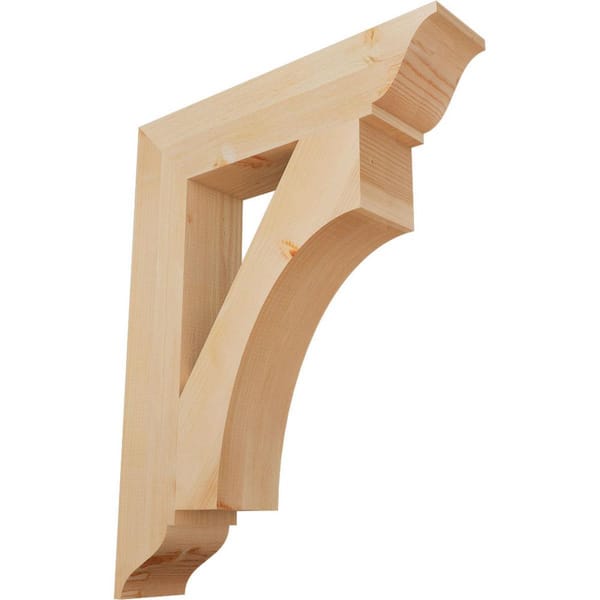 Ekena Millwork 5.5 in. x 36 in. x 28 in. Douglas Fir Westlake Traditional Smooth Corbel