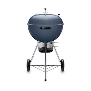 Master-Touch 22 in. Charcoal Grill in Slate Blue with Built-In Thermometer