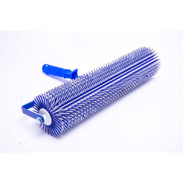 18 In. Self-Leveling Spiked With handle Paint Epoxy Roller with 1/2 In. Plastic Spikes for Concrete cement floor