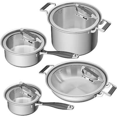 8-Piece Stainless Steel Cookware Set