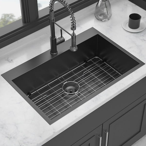 BOCCHI Stainless Steel Bottom Grid Gun Metal for 30 in. Sink