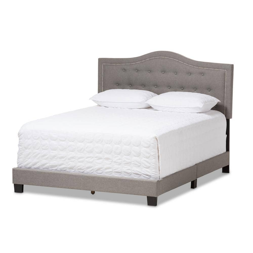 Baxton Studio Emerson Gray Fabric Upholstered Queen Bed 28862