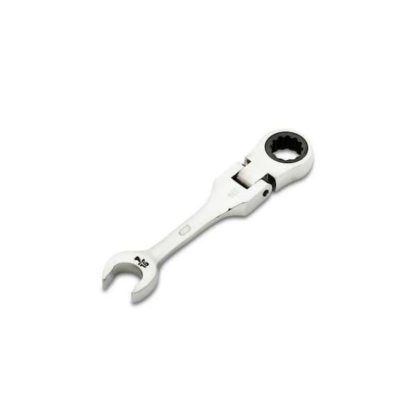 GEARWRENCH 7/16 in. 90-Tooth 12 Point Stubby Flex Combination Ratcheting  Wrench 86872 The Home Depot