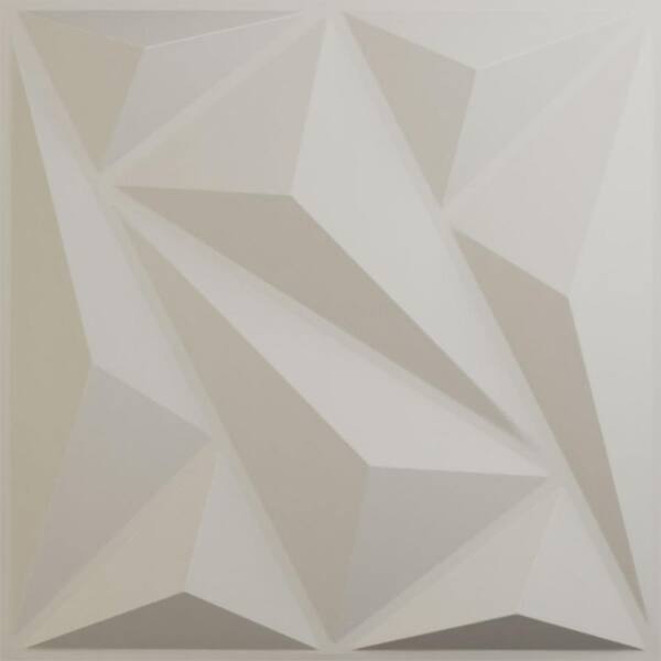 Ekena Millwork 19 5/8 in. x 19 5/8 in. Marquise EnduraWall Decorative 3D Wall Panel, Satin Blossom White (Covers 2.67 Sq. Ft.)