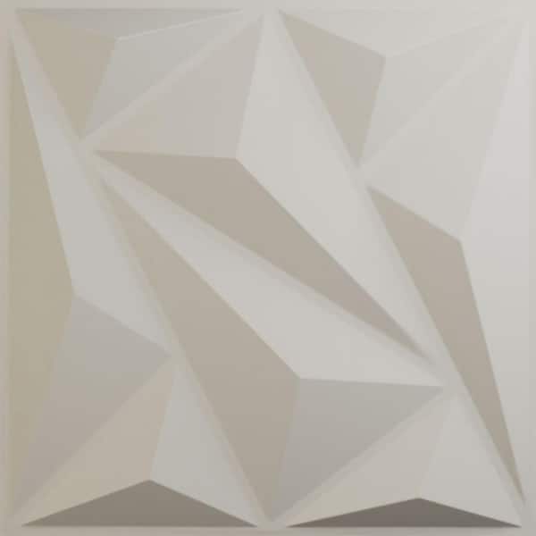 Ekena Millwork 19-5/8-in W x 19-5/8-in H Marquise EnduraWall Decorative 3D Wall Panel Satin Blossom White