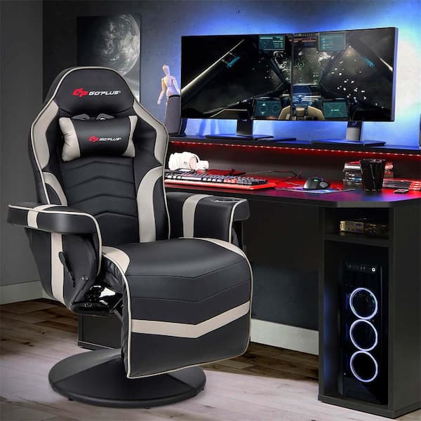 Costway Polyurethane Height Adjustable Swivel Gaming Chair