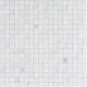 Skosh Glossy White Dove 11.6 in. x 11.6 in. Glass Mosaic Wall and Floor Tile (18.69 sq. ft./case) (20-pack)