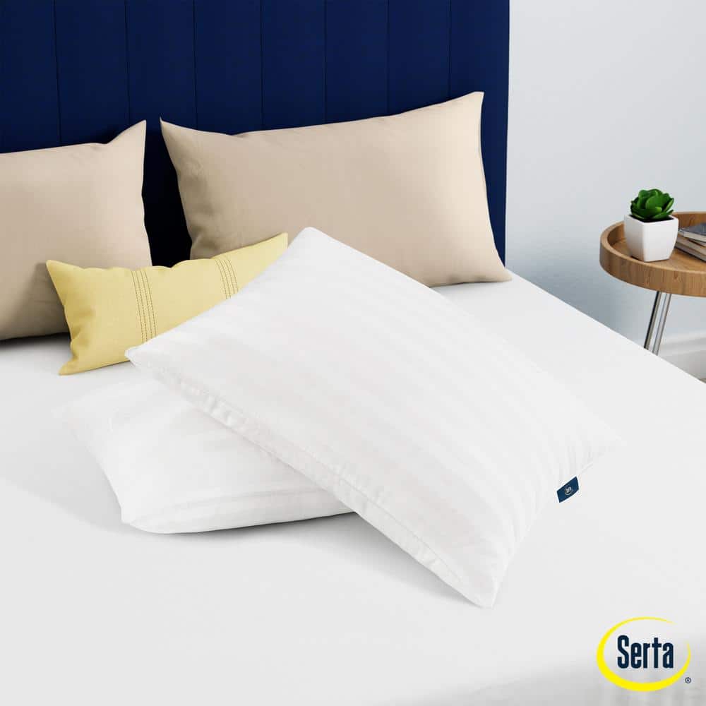 Serta White Hypoallergenic Latex Foam Standard/Queen Pillows Set