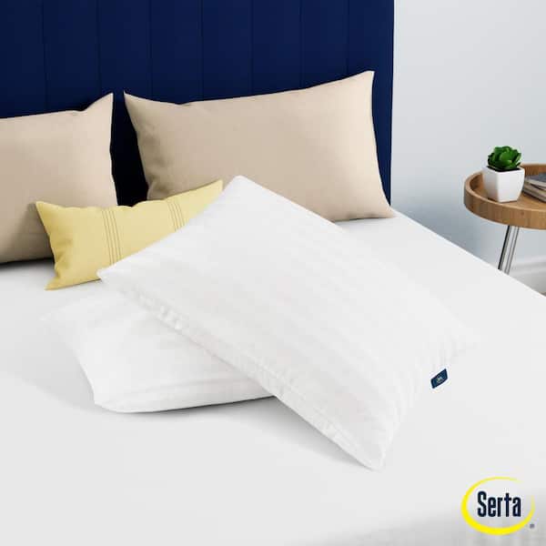 Serta Won't Go Flat Medium Firm Standard/Queen Pillow 2-Pack