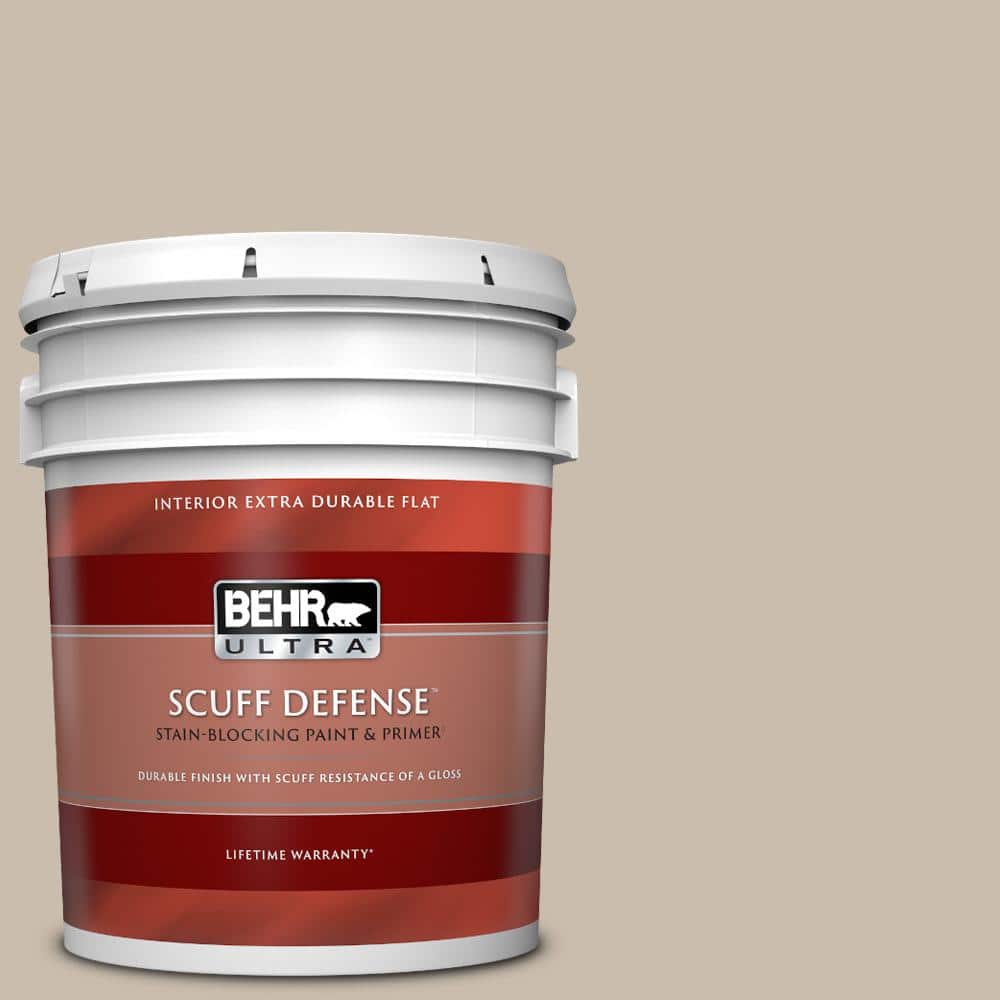 BEHR ULTRA 5 Gal PPU5 13 Creamy Mushroom Extra Durable Flat Interior   Creamy Mushroom Behr Ultra Paint Colors 172005 64 1000 