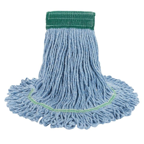 Boardwalk Super Loop Wet Mop Head, Cotton/Synthetic, Medium Size, Blue, 12/Carton